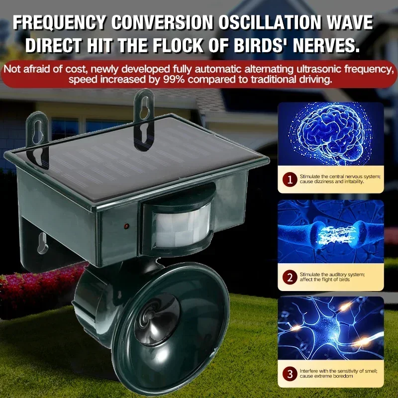 Solar Ultrasonic Animal Deterr - огляд і ціна Solar Bird Scarer
